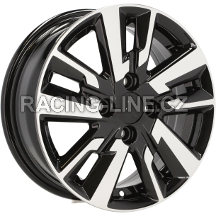 Alu kola Racing Line B1809, 14x5.5 4x100 ET45, černá + leštění