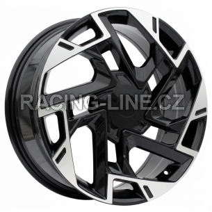 Alu kola Racing Line B1927, 19x7.5 5x114.3 ET51, černá + leštění