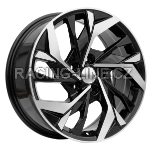 Alu kola Racing Line B1953, 17x7 5x114.3 ET43, černá + leštění