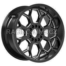Alu kola Racing Line B1960, 20x10 8x180 ET-19, černá lesklá