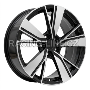 Alu kola Racing Line B1988, 18x8 5x112 ET45, černá + leštění