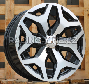 Alu kola Racing Line B2042, 17x7 5x114.3 ET48, černá + leštění