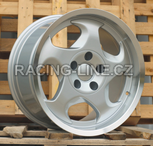 Alu kola Racing Line B2417, 17x8 5x120 ET15, stříbrná + leštěný límec