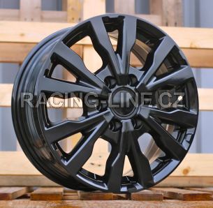 Alu kola Racing Line B3025, 16x6.5 6x120 ET50, černá lesklá (zátěžová)