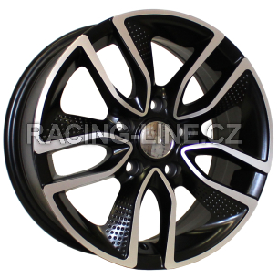 Alu kola Racing Line B5087, 16x6.5 5x100 ET40, černá matná + leštění