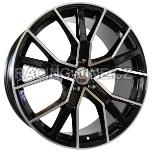 Alu kola Racing Line B5131, 19x8.5 5x112 ET35, černá + leštění (zátěžová)