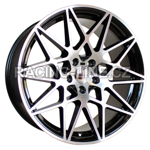 Alu kola Racing Line B5167, 20x8.5 5x120 ET35, černá + leštění