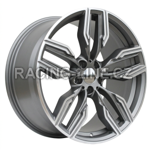 Alu kola Racing Line B5181, 20x8.5 5x112 ET25, šedivá matná + leštění (zátěžová)