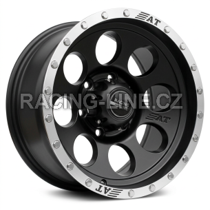 Alu kola Racing Line B5187, 16x8.5 6x139.7 ET-15, černá matná + leštěný límec (zátěžová)