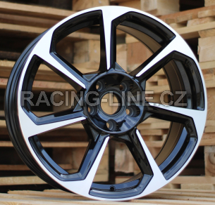 Alu kola Racing Line B5213, 20x8.5 5x112 ET30, černá + leštění