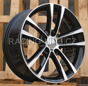 Alu kola Racing Line B5229, 17x8 5x120 ET34, černá + leštění