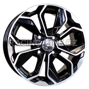 Alu kola Racing Line B5296, 17x7 4x100 ET40, černá + leštění