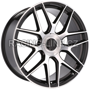 Alu kola Racing Line B5318, 21x11 5x112 ET42, černá + leštění (zátěžová)