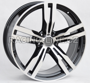 Alu kola Racing Line B5327, 20x8.5 5x112 ET25, černá + leštění