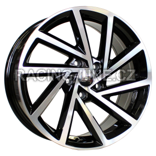 Alu kola Racing Line B5329, 19x8 5x112 ET43, černá + leštění