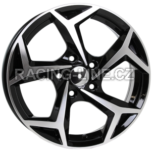 Alu kola Racing Line B5340, 17x7.5 5x112 ET41, černá + leštění