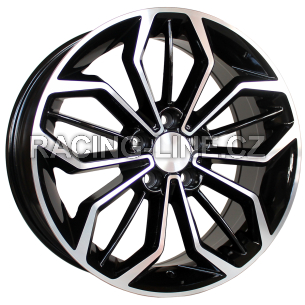 Alu kola Racing Line B5433, 16x6.5 5x108 ET50, černá + leštění