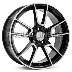 Alu kola Racing Line B5462, 19x7.5 5x112 ET44, černá + leštění