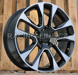 Alu kola Racing Line B5536, 20x8 5x127 ET50, černá + leštění