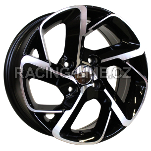 Alu kola Racing Line B5714, 15x6.5 4x108 ET25, černá + leštění