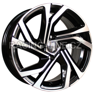 Alu kola Racing Line B5762, 17x7 5x114.3 ET35, černá + leštění