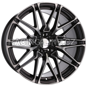Alu kola Racing Line B5771, 22x9.5 5x112 ET37, černá + tmavé leštění (zátěžová)