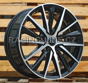 Alu kola Racing Line B5809, 17x7 5x114.3 ET45, černá + leštění