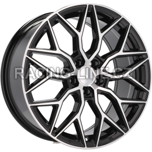 Alu kola Racing Line B5812, 17x7.5 5x105 ET40, černá + leštění