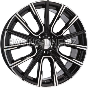 Alu kola Racing Line B5836, 19x8.5 5x120 ET25, černá + leštění