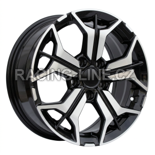 Alu kola Racing Line B5846, 16x6.5 5x114.3 ET40, černá + leštění