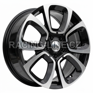 Alu kola Racing Line B5850, 17x7 5x108 ET47, černá + leštění