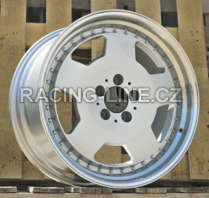 Alu kola Racing Line B5852, 18x9 5x112 ET35, stříbrná + leštěný límec