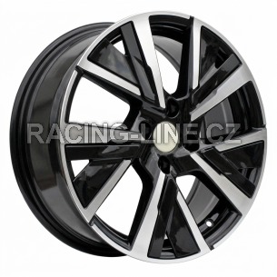 Alu kola Racing Line B5906, 17x7 4x108 ET32, černá + leštění