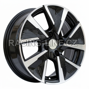 Alu kola Racing Line B5906F, 16x6.5 4x108 ET32, černá + leštění