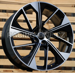 Alu kola Racing Line B5907, 20x8.5 5x112 ET35, černá + leštění