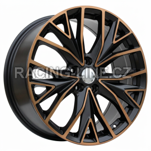 Alu kola Racing Line B5922, 19x8 5x112 ET45, černá matná + měděná barva leštění