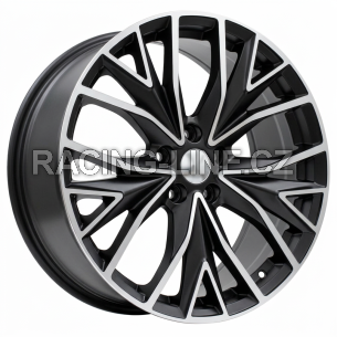 Alu kola Racing Line B5922, 19x8 5x112 ET49, černá matná + leštění