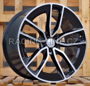 Alu kola Racing Line B5949, 22x10 5x112 ET45, černá + leštění (zátěžová)