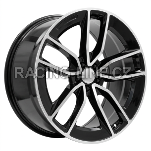 Alu kola Racing Line B5949, 22x11.5 5x112 ET53, černá + leštění (zátěžová)