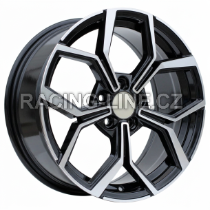 Alu kola Racing Line B5952, 18x7.5 5x100 ET45, černá + leštění