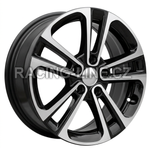 Alu kola Racing Line B5959, 16x6.5 5x108 ET47, černá + leštění