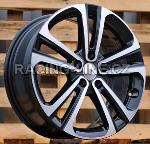 Alu kola Racing Line B5959, 17x7 5x108 ET50, černá + leštění