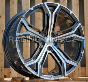 Alu kola Racing Line BFMS3, 21x10.5 5x114.3 ET42, šedivá + leštění (zátěžová)