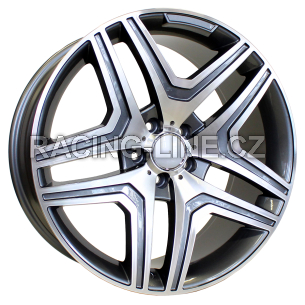 Alu kola Racing Line BK206, 16x7.5 5x112 ET38, šedivá + leštění