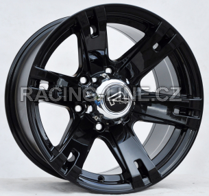 Alu kola Racing Line BK311, 15x8 6x139.7 ET-13, černá lesklá