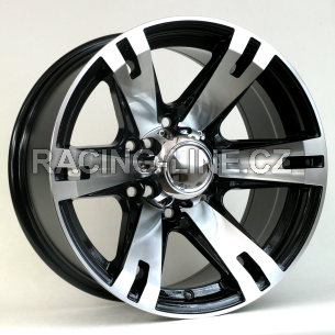 Alu kola Racing Line BK311, 16x8 5x139.7 ET0, černá + leštění