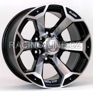 Alu kola Racing Line BK321, 15x10 6x139.7 ET-44, černá + leštění
