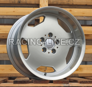 Alu kola Racing Line BK632, 17x7.5 5x112 ET25, stříbrná + leštěný límec