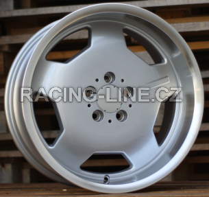 Alu kola Racing Line BK632, 17x8 5x112 ET33, stříbrná + leštěný límec