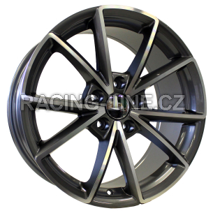 Alu kola Racing Line BK703, 19x8.5 5x112 ET40, šedivá + leštění